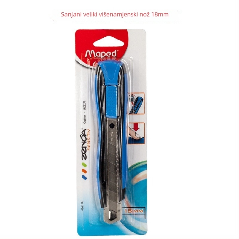 MAPED 086010CH metalni nož za umjetnost — materijal: metal; debljina oštrice: 9 mm; širina oštrice: 75 mm