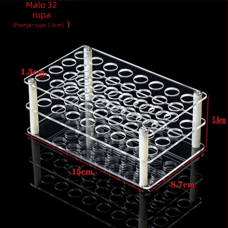 Prozirni akrilni držač za olovke i kozmetiku – plastični držač za perá, markere, olovke za obrve, ruževe i nakit (Materijal: Plast; Model: Zadani predmet; Prilagodba: Da; Ispis logotipa: Nije moguće)
