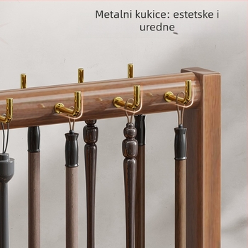 Isijia Držač četkica od borovine – viseći stolni držač za kaligografiju s metalnim kukom, model 2266821718768124416