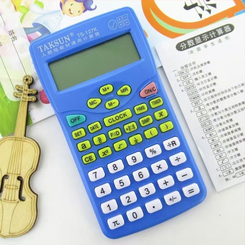 Dexin 127K znanstveni kalkulator za osnovnoškolce, 10-znamenkasti prikaz, prikaz razlomaka, plastično kućište, napaja se običnom sušenom baterijom