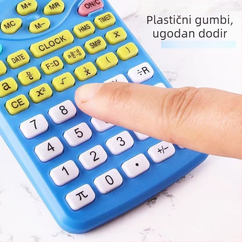 Dexin 127K znanstveni kalkulator za osnovnoškolce, 10-znamenkasti prikaz, prikaz razlomaka, plastično kućište, napaja se običnom sušenom baterijom