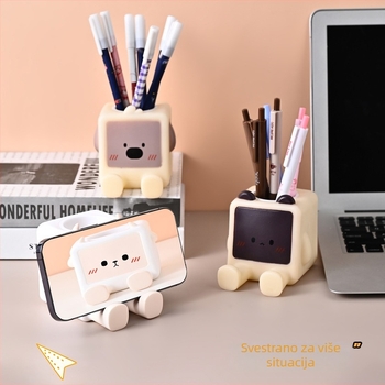 Držač za olovke od vinila, kvadratnog oblika, stolna dekoracija za djecu i učenike