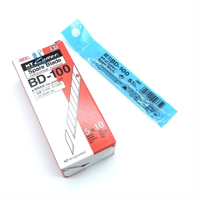 NT Cutter BD-100 zamjenska oštrica za alat za rezanje, SK2, dimenzije oštrice 0.38×9×72 mm