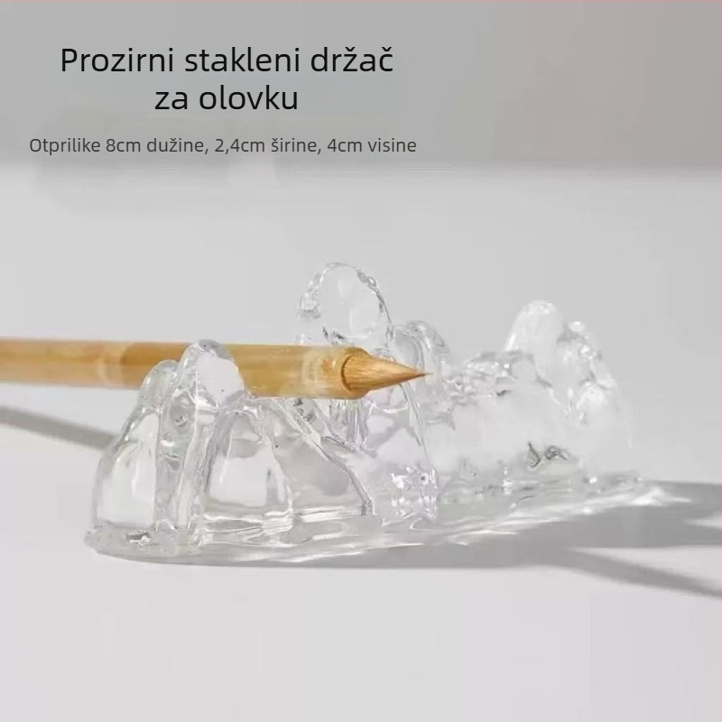 Krištalni držač za olovke s šarenom glazurom, planinski pejzaž, kineski stil (Materijal: Kristal; Model: Držač za olovke; Ispisano logo: Da; Personalizacija: Moguća; Uvoz: Ne; IP ovlaštenje: Ne)