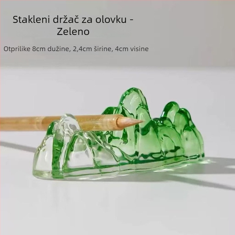 Krištalni držač za olovke s šarenom glazurom, planinski pejzaž, kineski stil (Materijal: Kristal; Model: Držač za olovke; Ispisano logo: Da; Personalizacija: Moguća; Uvoz: Ne; IP ovlaštenje: Ne)