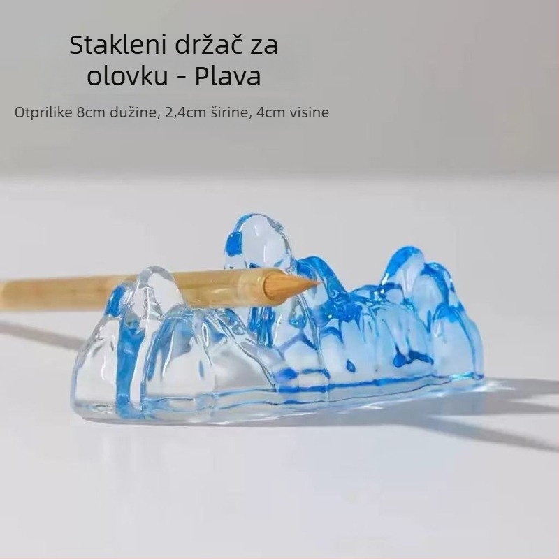 Krištalni držač za olovke s šarenom glazurom, planinski pejzaž, kineski stil (Materijal: Kristal; Model: Držač za olovke; Ispisano logo: Da; Personalizacija: Moguća; Uvoz: Ne; IP ovlaštenje: Ne)