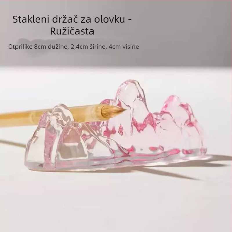 Krištalni držač za olovke s šarenom glazurom, planinski pejzaž, kineski stil (Materijal: Kristal; Model: Držač za olovke; Ispisano logo: Da; Personalizacija: Moguća; Uvoz: Ne; IP ovlaštenje: Ne)