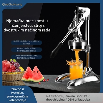 Ručno cijedilo za citrus – ručno okretanje, nije električno, materijal: aluminijeva zlitina + nehrđajući čelik + PP, u kutiji