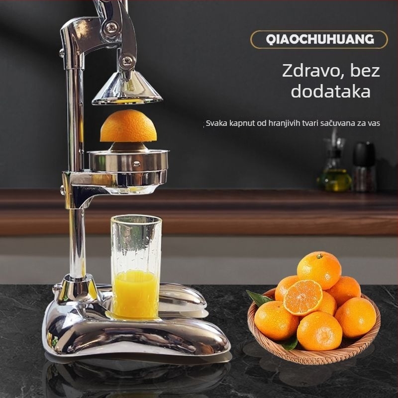 Ručno cijedilo za citrus – ručno okretanje, nije električno, materijal: aluminijeva zlitina + nehrđajući čelik + PP, u kutiji