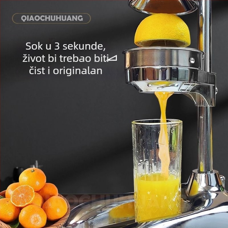 Ručno cijedilo za citrus – ručno okretanje, nije električno, materijal: aluminijeva zlitina + nehrđajući čelik + PP, u kutiji