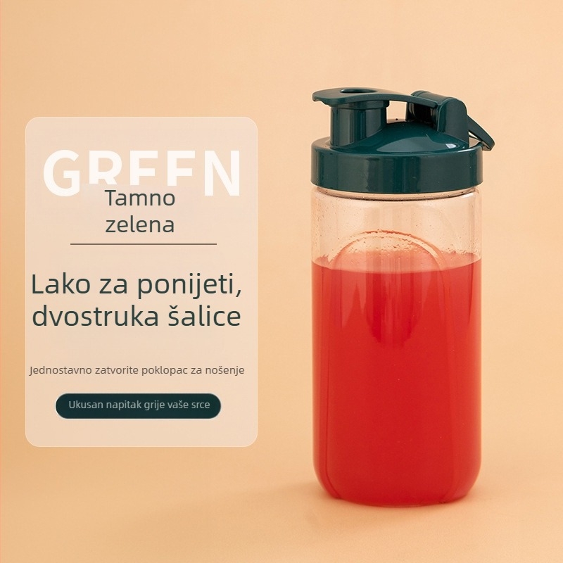 Prijenosni sokić za voće s ugrađenom baterijom i bežičnim punjenjem, 55W, 18001–20000 rpm, kapacitet 401–600 ml, unutarnji spremnik od borosilikatnog stakla