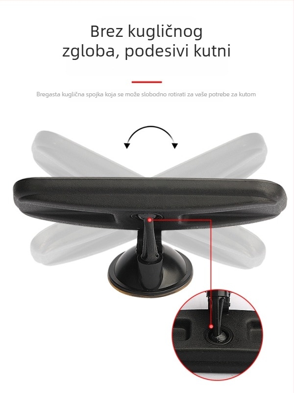 Električni tricikl – unutarnji retrovizor s vakuum pričvršćivanjem, retrovizor za vožnju unatrag, univerzalan za četverokolesna vozila, široko vidno polje