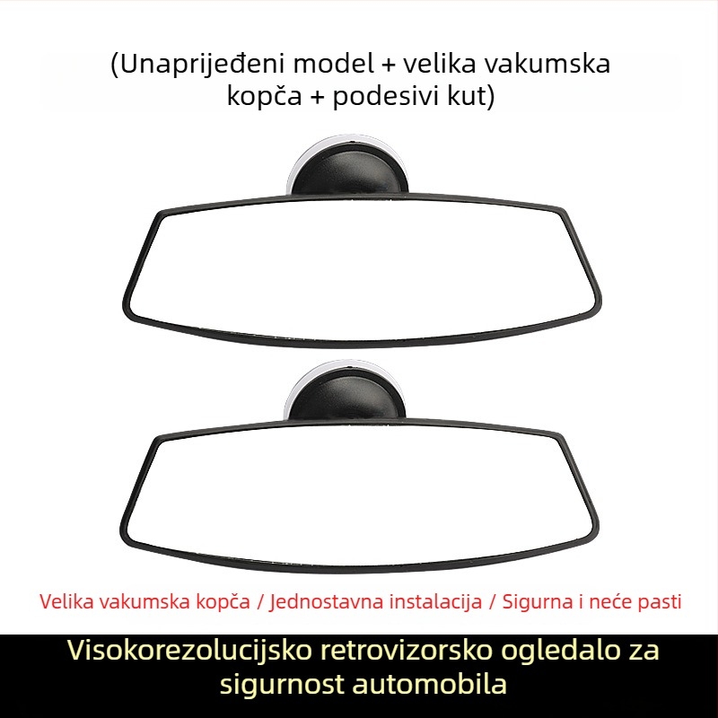 Električni tricikl – unutarnji retrovizor s vakuum pričvršćivanjem, retrovizor za vožnju unatrag, univerzalan za četverokolesna vozila, široko vidno polje
