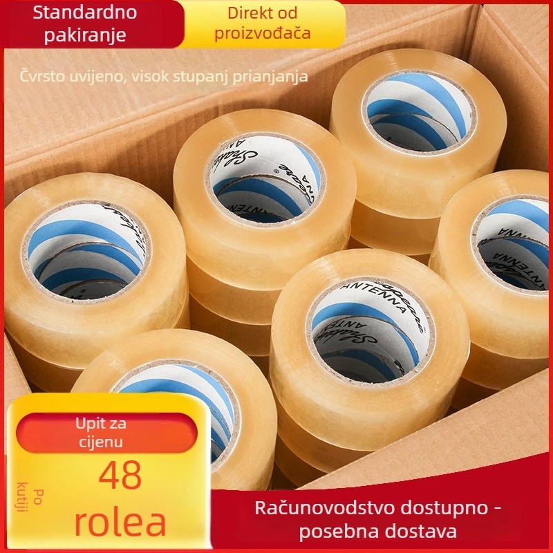 Paketiranje traka, BOPP film, ljepilo na bazi vode, prozirna, za zatvaranje i pakiranje (-20 do 40 °C, 52 µm)