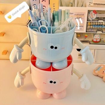 Slatki držač pera s velikim očima, Zheyu Bd-0227, plastični, okrugli, uredski organizator