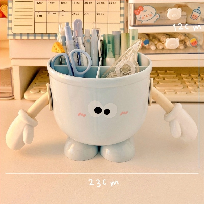 Slatki držač pera s velikim očima, Zheyu Bd-0227, plastični, okrugli, uredski organizator