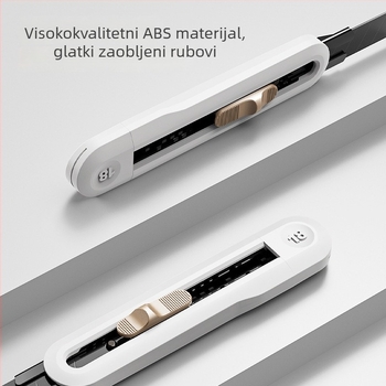 Univerzalni nož NS062 za otvaranje paketa i rezanje papira za umjetničke radove – Oštrica 18 mm, Marka Deli, Model NS062, Materijal: smola, Neto težina: 30 g