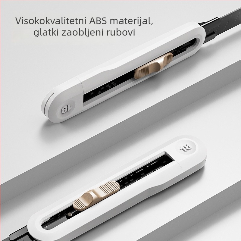 Univerzalni nož NS062 za otvaranje paketa i rezanje papira za umjetničke radove – Oštrica 18 mm, Marka Deli, Model NS062, Materijal: smola, Neto težina: 30 g