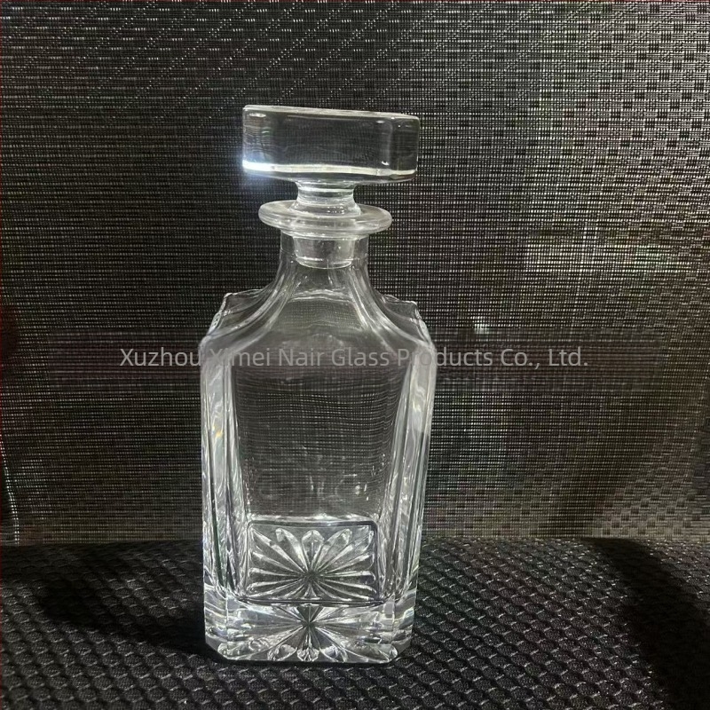 Kristalni dekanter za whisky – europski stil, retro luksuz, uključuje poklopac i čaše, 6-dijelni set