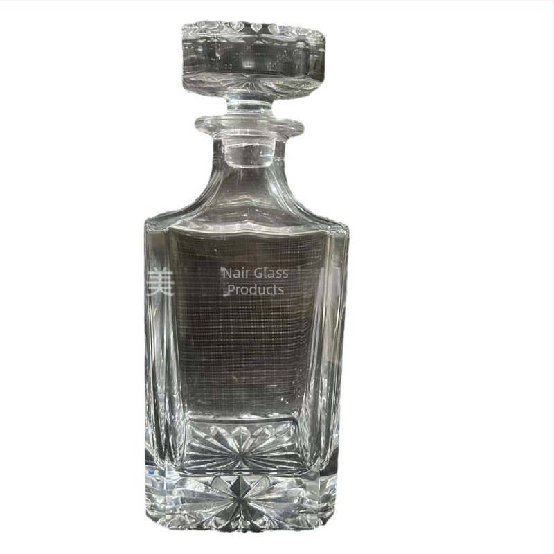 Kristalni dekanter za whisky – europski stil, retro luksuz, uključuje poklopac i čaše, 6-dijelni set