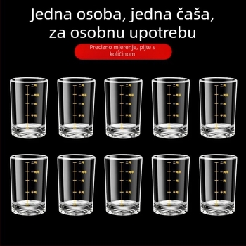 Čaša viskija sa mjernom skalom, kapacitet 1–100 ml, obična staklena čaša, novi kineski stil, premium kvaliteta
