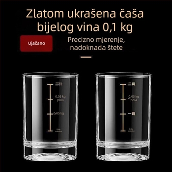 Čaša viskija sa mjernom skalom, kapacitet 1–100 ml, obična staklena čaša, novi kineski stil, premium kvaliteta