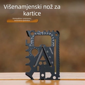Višenamjenski 18-u-1 EDC alat: otvarač boca, otvarač konzerve, odvijač, mali ključ i nož na kartici