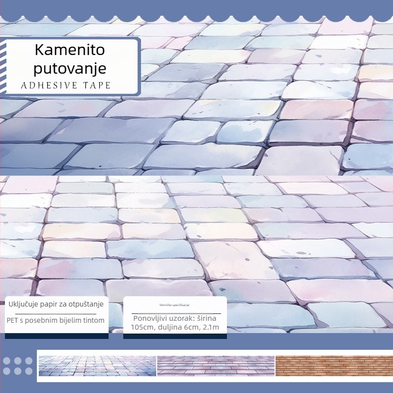 Sandu Wenchuang PET kolagenska naljepnica – ručno izrađena, vodootporna, moderni minimalistički stil, za dnevnik i dekorativne kolaže