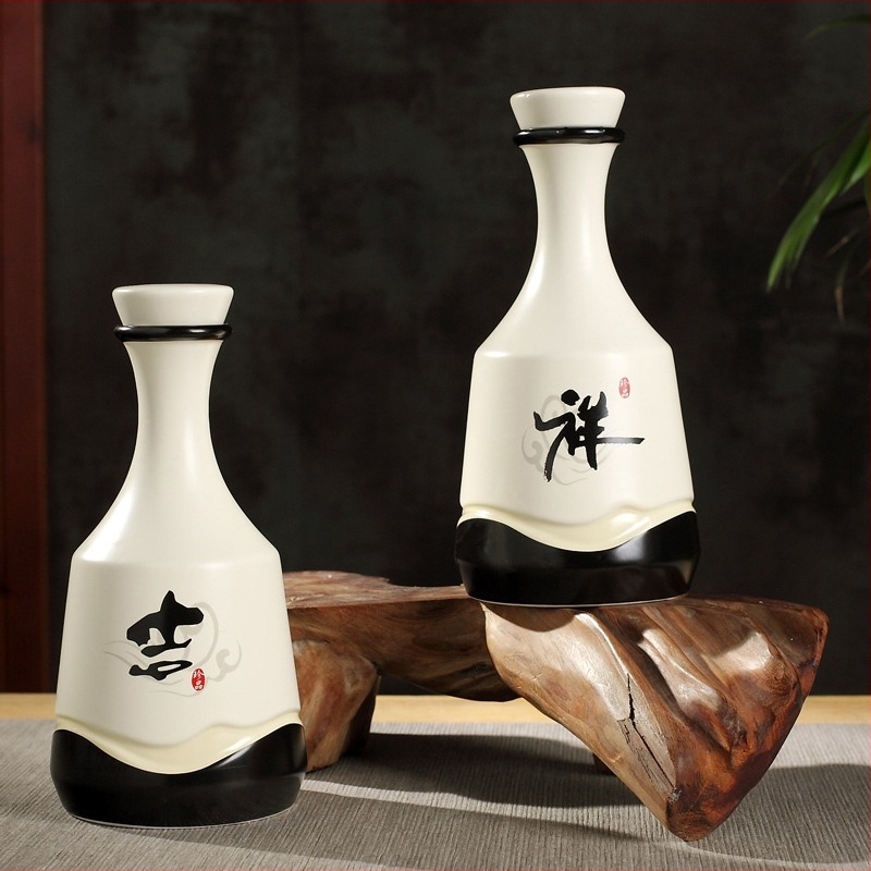Keramička boca za vino / bokal za kućnu upotrebu – stil National Tide Wind, dekorativni sretan dizajn, brtvljenje bez curenja, izdanje 2023, Qiantu Ceramics