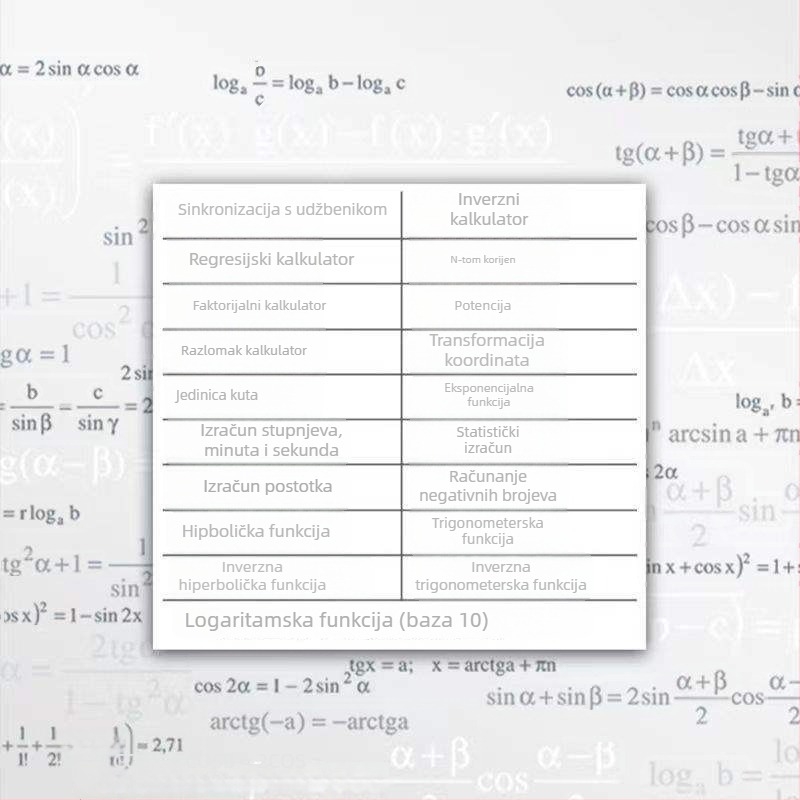 Funkcionalni kalkulator s znanstvenimi funkcijami i glasovnom funkcijom, zaslon s 10 znamenki, baterija uključena — Yinsheng 82MS