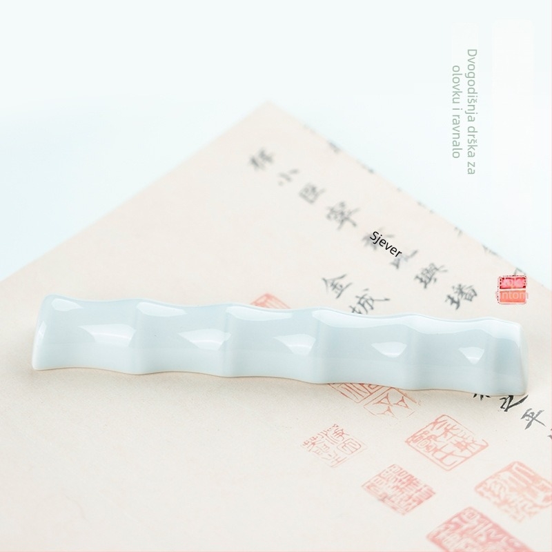 Keramički držač olovke u obliku bambusa – držač olovke i stolna dekoracija za kaligrafiju i tradicionalnu kinesku sliku