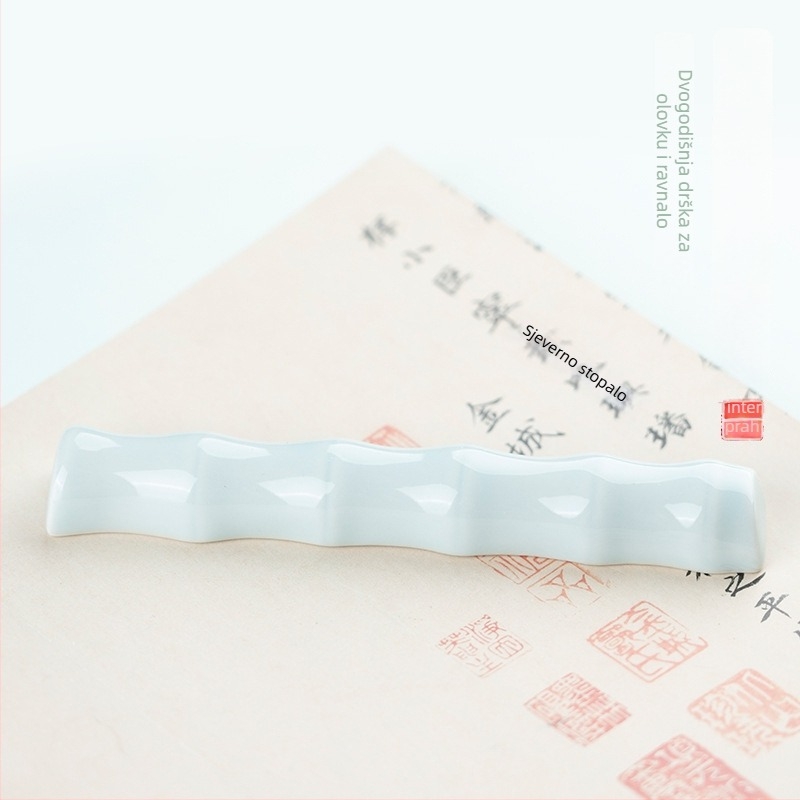 Keramički držač olovke u obliku bambusa – držač olovke i stolna dekoracija za kaligrafiju i tradicionalnu kinesku sliku