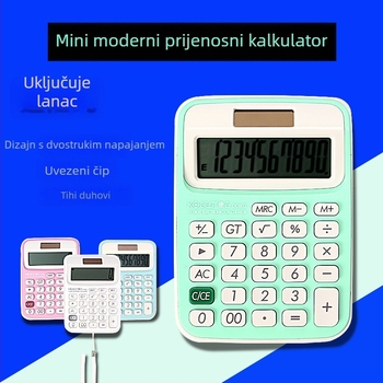 KOBEST Kangbai DC802 solarni kalkulator s 10-znamenkastim zaslonom, akrilno kućište, tiskano logo, prijenosni