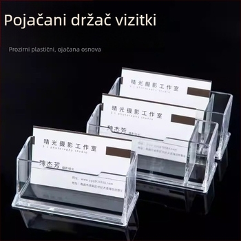 Držač vizitki | Akril | Jednostruki sloj | Kapacitet: 70 vizitki