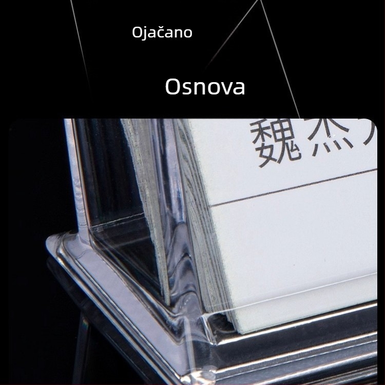 Držač vizitki | Akril | Jednostruki sloj | Kapacitet: 70 vizitki