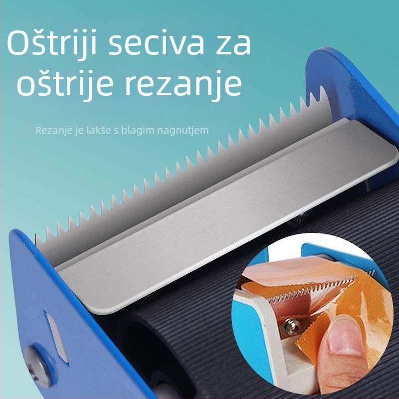 Stolni rezač trake i mašina za pečaćenje s metalnim tijelom i prozirnim poklopcem