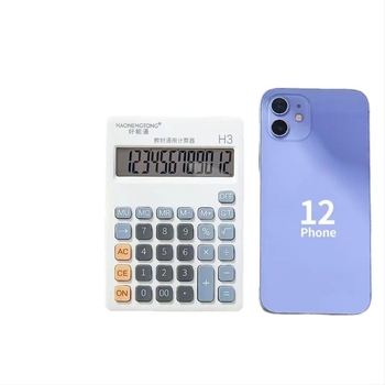 Aritmetički kalkulator, 12-znamenkasti zaslon, napajan baterijom, plastično kućište, 200 g