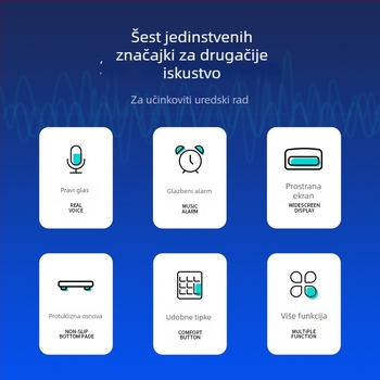 Deli 1512 Aritmetički kalkulator s glasovnom funkcijom, 12-znamenkasti displej, baterija uključena