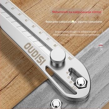 Nerđajući čelični umjetnički nož; težak, industrijskog ranga, potpuno metalna konstrukcija; materijal: nehrđajući čelik; težina: 0,12 kg; pogodan za papir, tapete i otvaranje paketa.