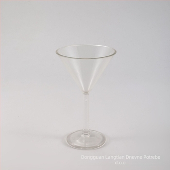 Plastična martini čaša Lang Tian, moderan i jednostavan stil, mogućnost tiskanja logotipa, prilagodba proizvodnje, kapacitet 301–400 ml, težina 108 g