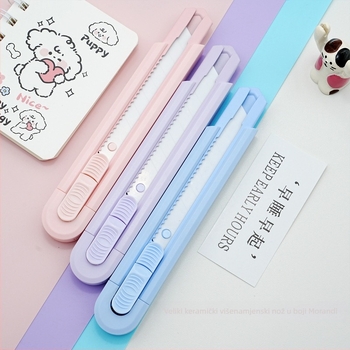 Veliki keramički višenamjenski nož za ured i učenje, ABS tijelo i keramička oštrica, model 006, Hanashi Bridge