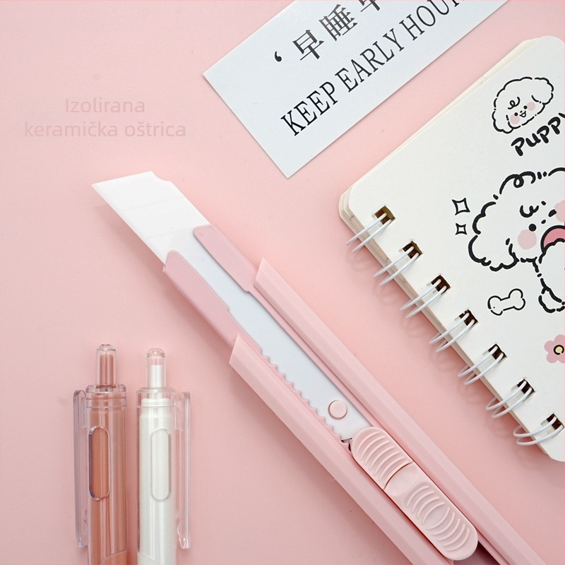 Veliki keramički višenamjenski nož za ured i učenje, ABS tijelo i keramička oštrica, model 006, Hanashi Bridge