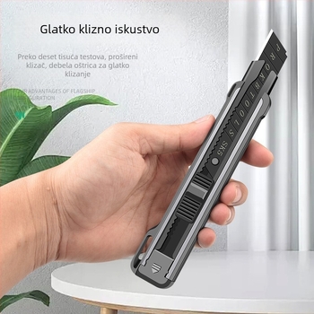 Višenamjenski nož za otvaranje kutija, rezanje papira i tapeta – industrijska kvaliteta, ojačana oštrica