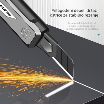 Višenamjenski nož za otvaranje kutija, rezanje papira i tapeta – industrijska kvaliteta, ojačana oštrica