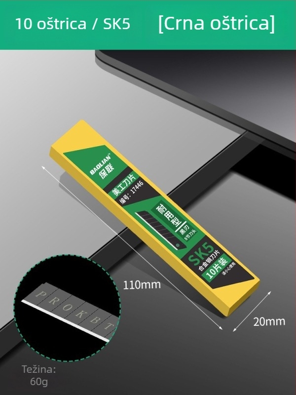 Višenamjenski nož za otvaranje kutija, rezanje papira i tapeta – industrijska kvaliteta, ojačana oštrica