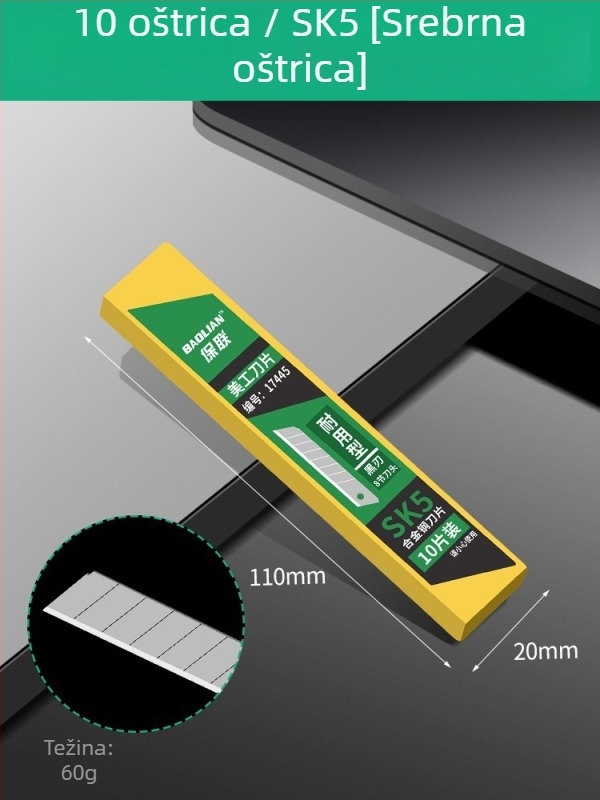Višenamjenski nož za otvaranje kutija, rezanje papira i tapeta – industrijska kvaliteta, ojačana oštrica