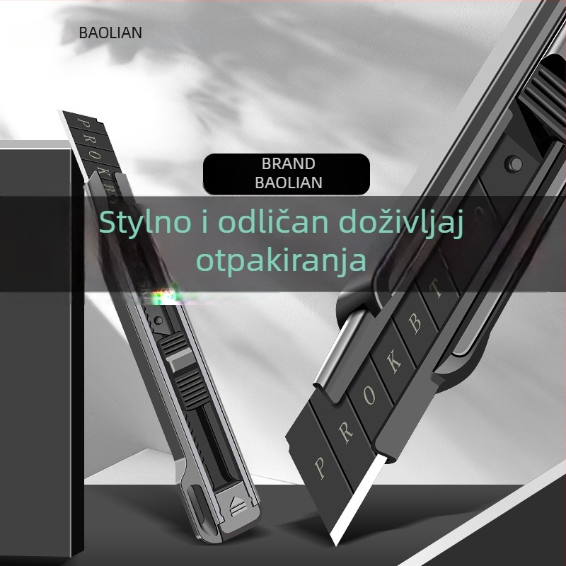 Višenamjenski nož za otvaranje kutija, rezanje papira i tapeta – industrijska kvaliteta, ojačana oštrica
