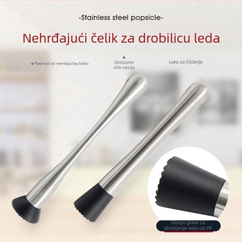 Čekić za drobljenje leda i limuna, od nehrđajućeg čelika, barski alat za koktele, moderni minimalistički stil, 2019