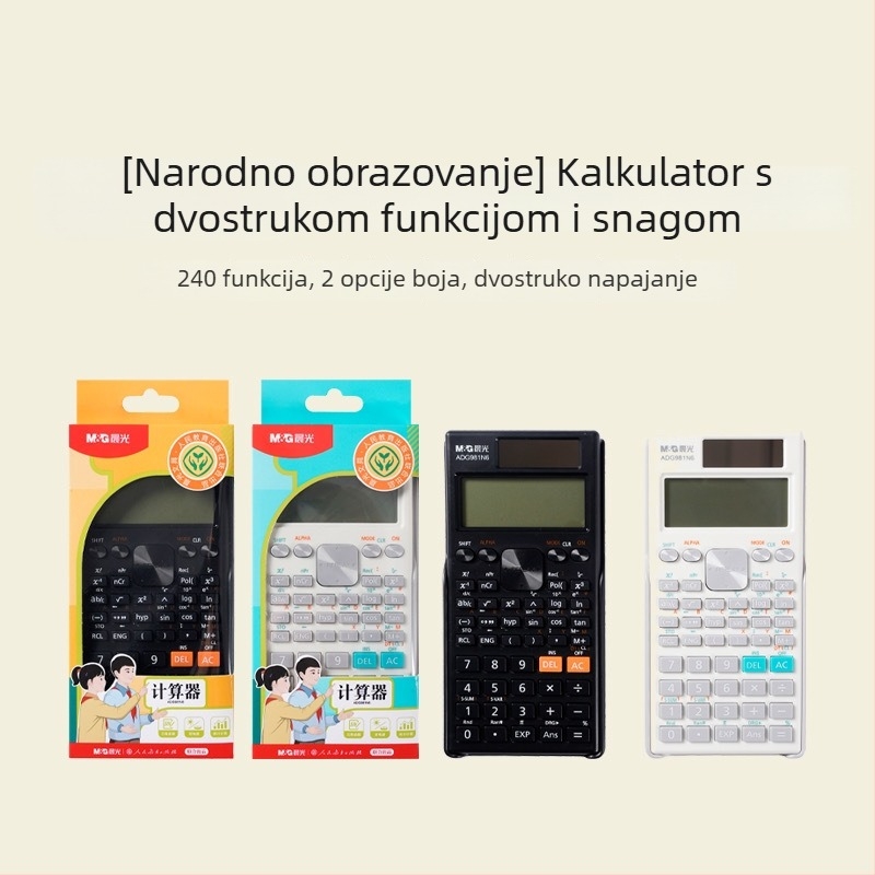 M&G 981N6 Znanstveni kalkulator s funkcijama – Prošireni veliki zaslon, 240 funkcija izračuna, Dvostrano napajanje