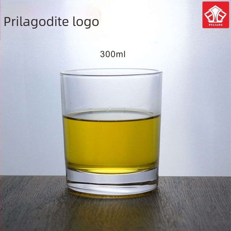 Whiskey čaša za bar i dom, staklena s debelim dnom, kapacitet 301–400 ml, tisak loga, moguća privatna marka